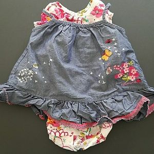 Catimini infant girl dress with detachable onesie